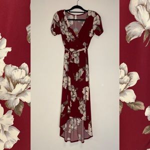 Floral wrap dress
